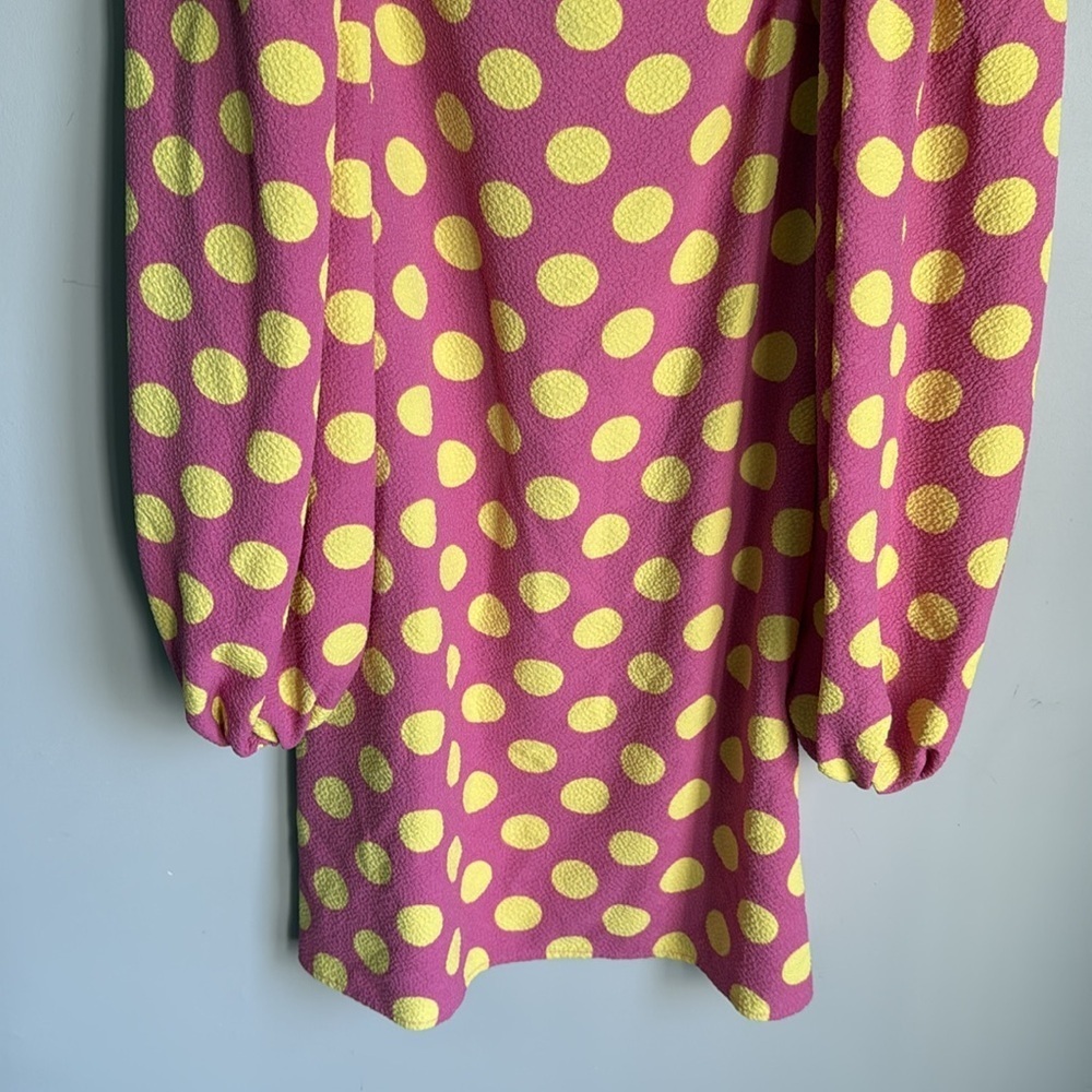 Stine Goya Will Polka Dot Mini Dress pink yellow Medium - Picture 6 of 13
